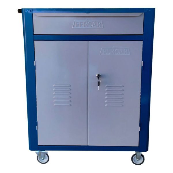 Carrinho para Ferramentas Azul com Gaveta e Porta C-07 FERCAR-66