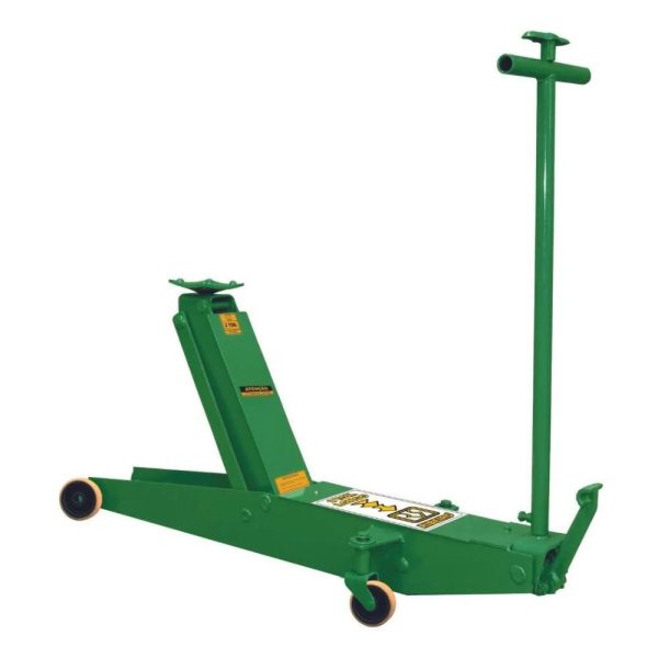 Macaco Jacaré Hidráulico 2 Toneladas Extra Longo Verde com Roda PU Profissional RIBEIRO-RM0006