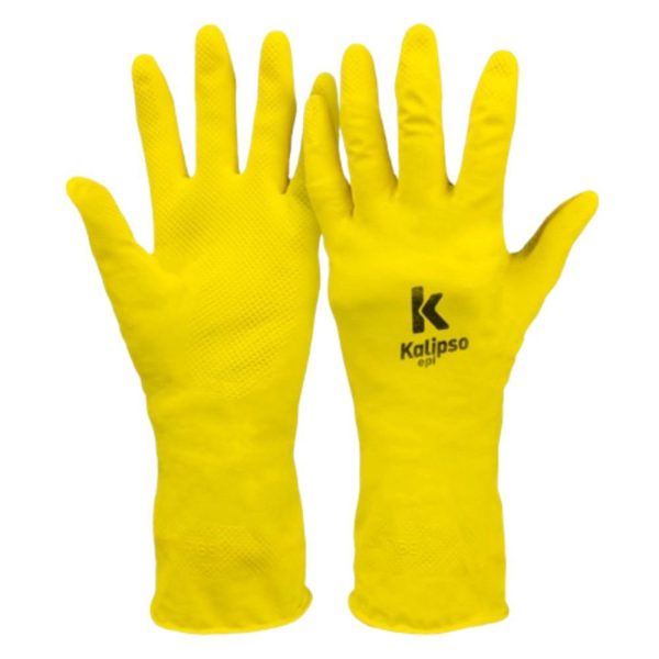 Luva Multiuso Látex Amarelo - Tamanho M KALIPSO-02.04.1.2