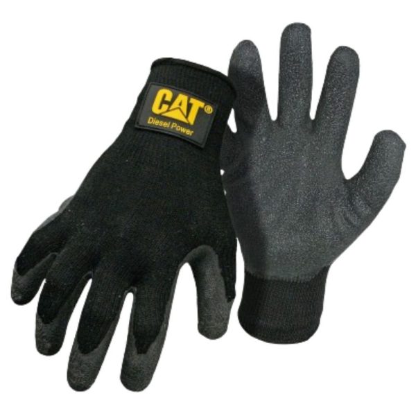 Luva para Trabalho de Látex Preta Grande CATERPILLAR-CAT017410
