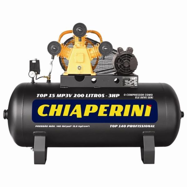 Compressor de Ar 15 Pés 200L 3HP 220V TOP15 CHIAPERINI-MPV3
