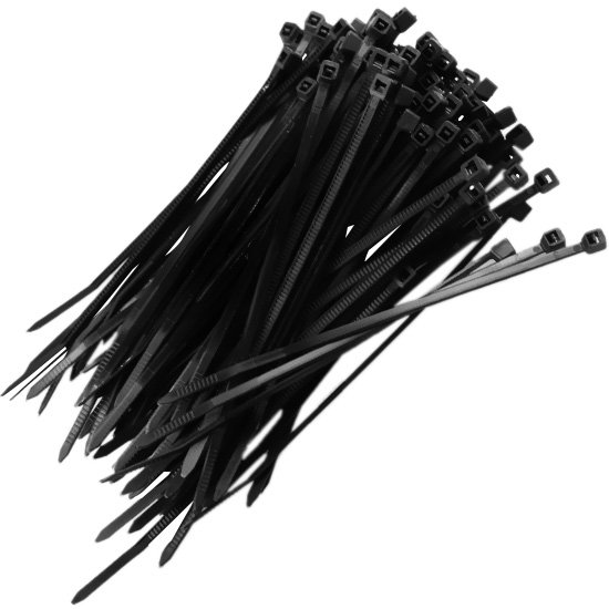 Abraçadeira de Nylon Preta 2,5 x 100mm com 100 Unidades. WESTERN-225-2