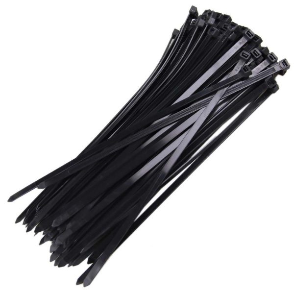 Abraçadeira de Nylon Preta 7,6 x 300mm com 100 Unidades BLACK JACK-T491