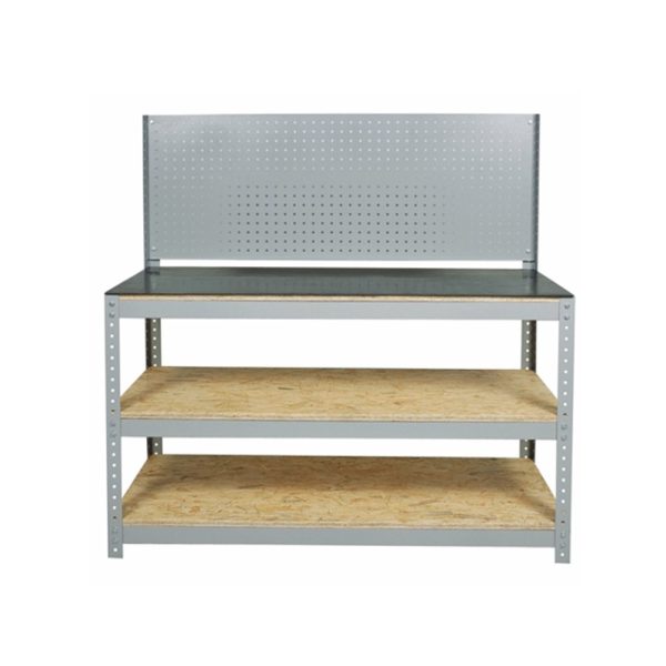 Bancada Desmontável 1500 x 600 mm com Painel Perfurado e 3 Tampos MARCON-BM-V