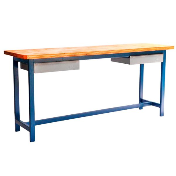 Bancada Tubular Simples 2000mm com 2 Gavetas FERCAR-202S