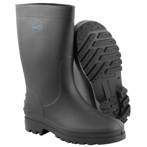 Bota PVC Preta sem Forro Cano Médio n°43/44 NOVE 54-7039004344