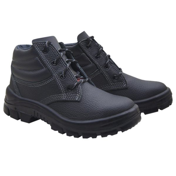 Botina de Segurança de Amarrar Premium 3 Gomos Preto com Bico em PVC N° 42 KADESH-33205-42