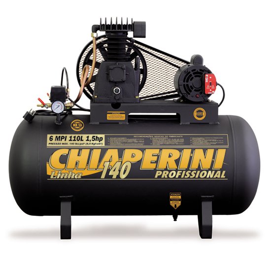 Compressor de Ar 6 Pés 110L 1,5HP 140PSI 110/220V CHIAPERINI-6/110LMONO