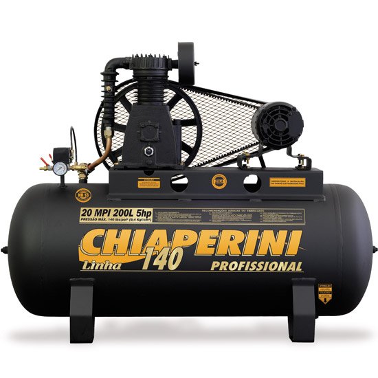 Compressor de Ar Média Pressão 20 Pés 200L 5CV 380V - Trifásico CHIAPERINI-20/200MPI