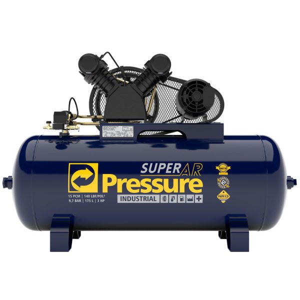 Compressor de Ar Super Ar 15 Pés 175L 140 PSI 110/220V PRESSURE-8975701042