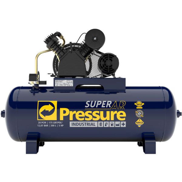Compressor de Ar Super Ar 20 Pés 175 PSI 5HP 200L 220V PRESSURE-8975701061