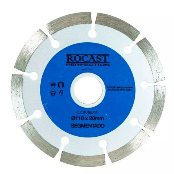 Disco Diamantado Combat 110 x 20mm Segmentado ROCAST-34,0012