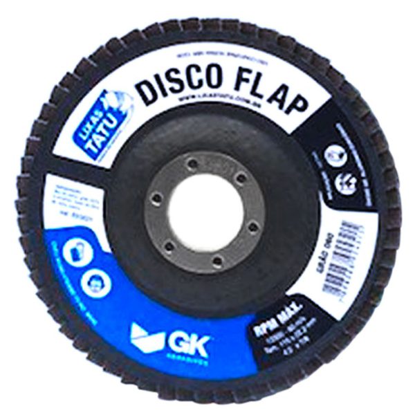 Disco Flap Óxido de Alumínio e Zircônio 4,5 Pol. Grão 40 LIXAS TATU-FT0100404500