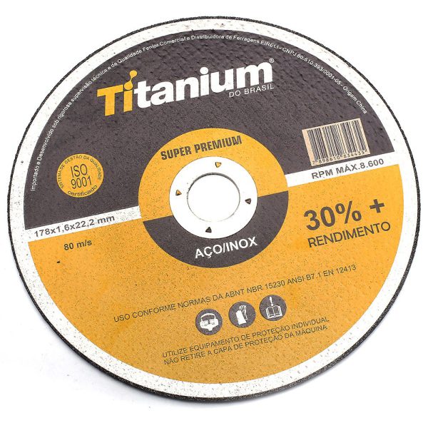 Disco de Corte Fino de 7Pol. Super Premium TITANIUM-5052