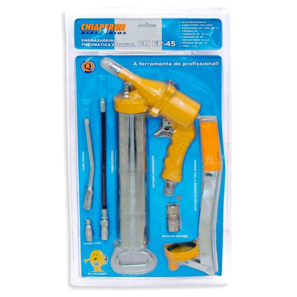 Engraxadeira Pneumática e Manual 450ml 30 a 90 PSI CHIAPERINI-13708