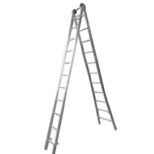 Escada Extensível em Alumínio 2x11 Degraus 3 em 1 REAL ESCADAS-EX11