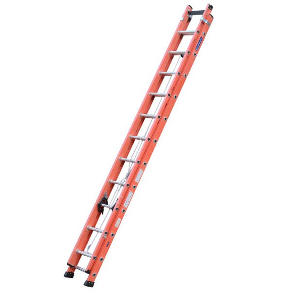 Escada Extensível Vazada Laranja 6M com 19 Degraus Tipo D COGUMELO-EFV-19