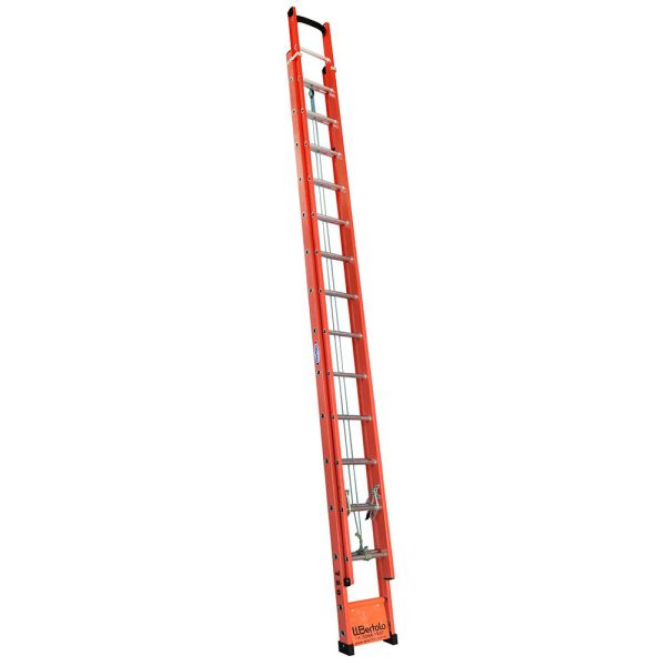 Escada Extensível Vazada Uso Profissional 4,50 x 7,80m em Fibra de Vidro 25 degraus WBERTOLO-EAFV25