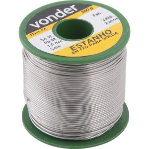 Estanho em fio 1 mm 40 x 60 com 500 g VONDER-7451406010