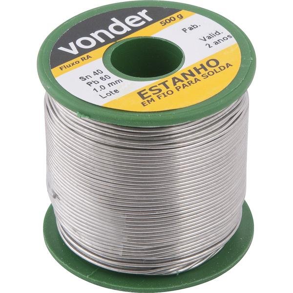 Estanho em fio 1 mm 40 x 60 com 500 g VONDER-7451406010