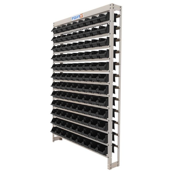 Estante Gaveteiro Organizador com 108 Gavetas Nº 03 Preta FORTG-75005
