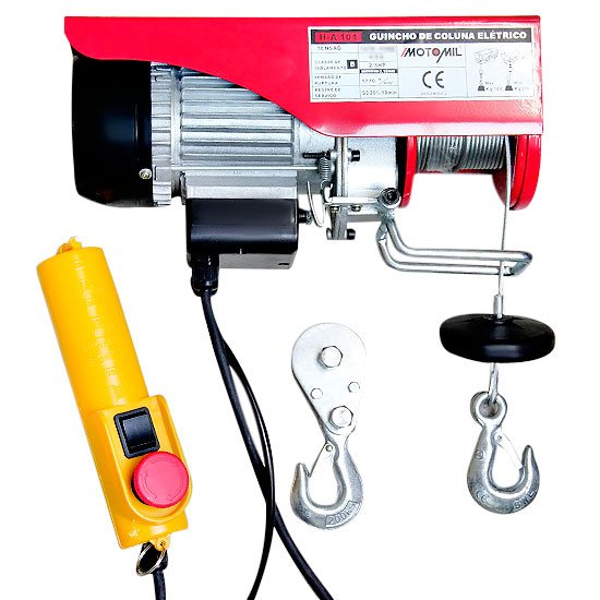 Guincho de Coluna Elétrico 100/200Kg 2/3HP 220V MOTOMIL-H-A101