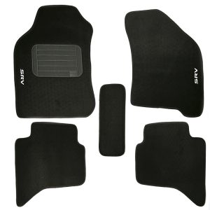 Jogo de Tapetes Hillux SRV Cabine Dupla 05/12 Preto com 5 Peças SAMARA CAR-7089