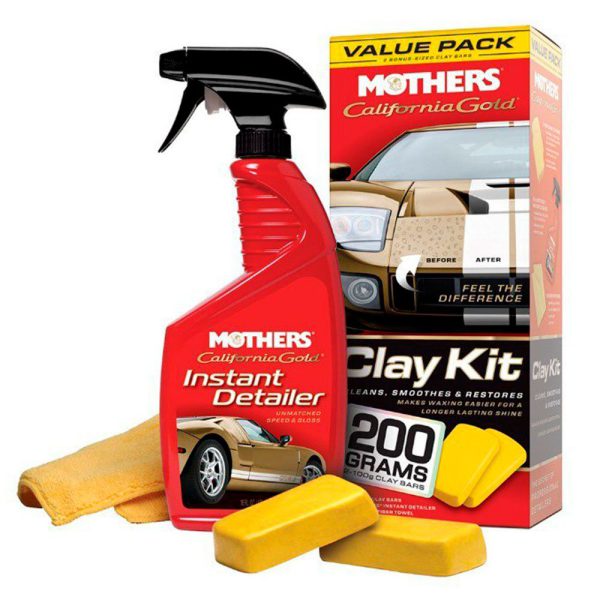Kit Clay Bar System com 2 Barras, Lubrificante Instant Detailer e Flanela MOTHERS-303535005
