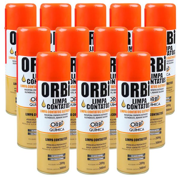 Limpa Contatos Elétricos em Spray de 300ml com 12 Unidades ORBI-K32