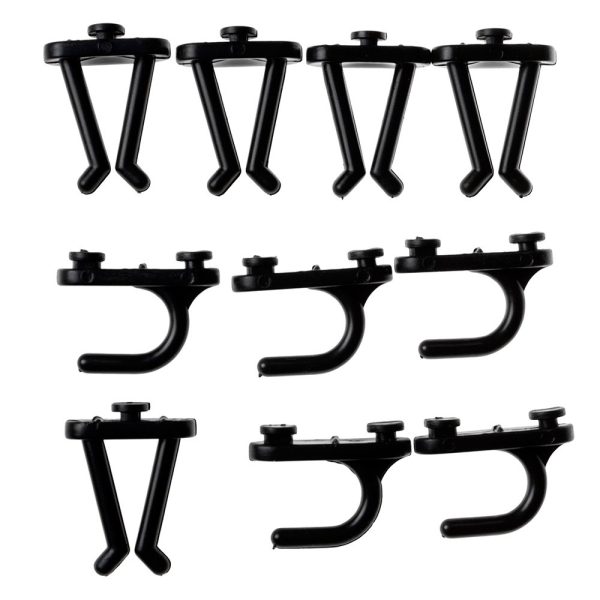 Kit de Ganchos Curvo e Duplo para Painel Porta Ferramentas com 10 Peças NOVE 54-3540003003