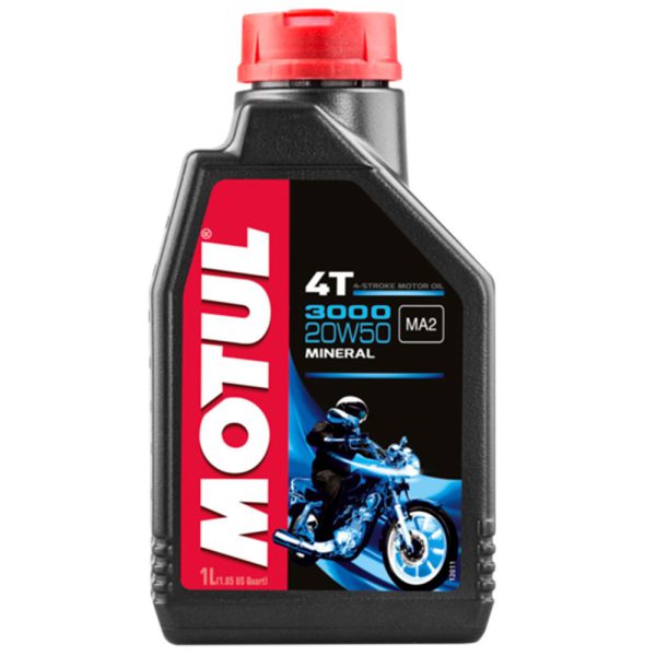 Óleo Lubrificante Mineral 1L para Motor de Motos 4T MOTUL-3000-20W50