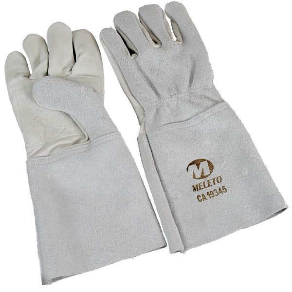 Luva Mista de Vaqueta com Raspa com Punho de 15 cm MELETO-LMV015