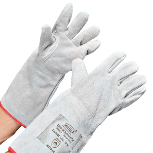 Luva de Raspa Forrada Cano Longo com Punho de 20cm ZANEL-D-20GOK