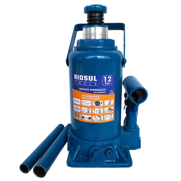 Macaco Garrafa Hidráulico 12 Toneladas RIOSUL TOOLS-R07-0006
