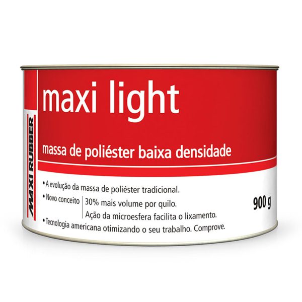 Massa de Poliéster Baixa Densidade Maxi Light 900g MAXI RUBBER-1MG025