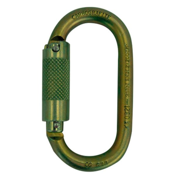 Mosquetão Oval 14mm CG644 com Trava Tripla CARBOGRAFITE-12578412