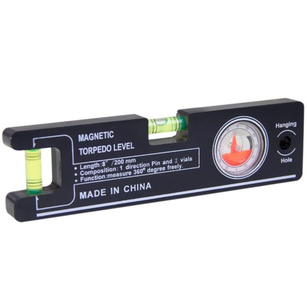 Nível Magnético Mini Profissional com Indicador de Ângulos de 360 Graus BLACK JACK-D128