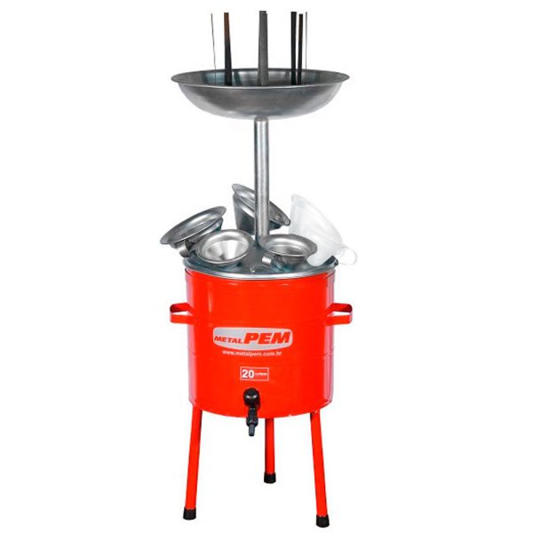 Pingadeira de Óleo de 20 Litros com 4 Funis METALPEM-PO20F4