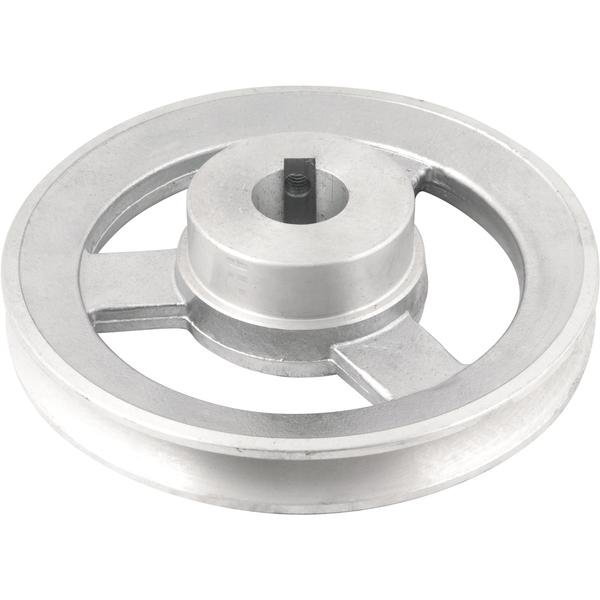 Polia de Alumínio 150 mm 1 Canal Perfil A com Furo 24 mm VONDER-6677024150