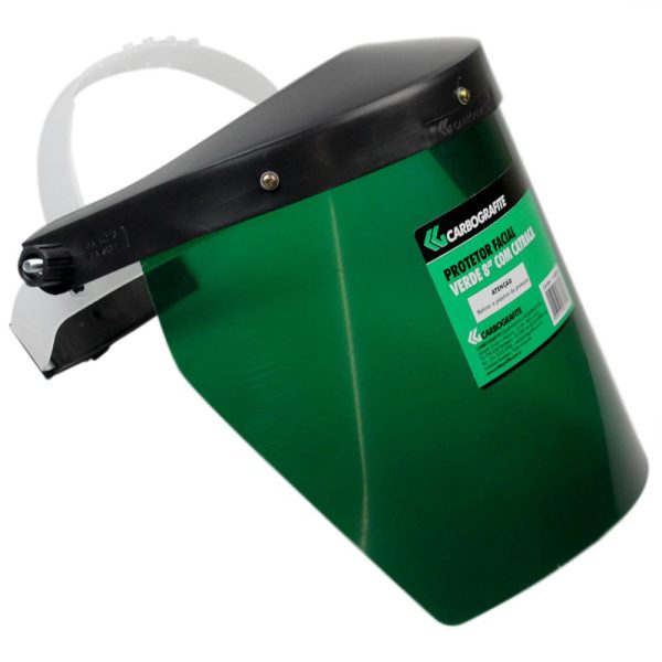 Protetor Facial Verde CG 8 Pol. com Catraca CARBOGRAFITE-010227010