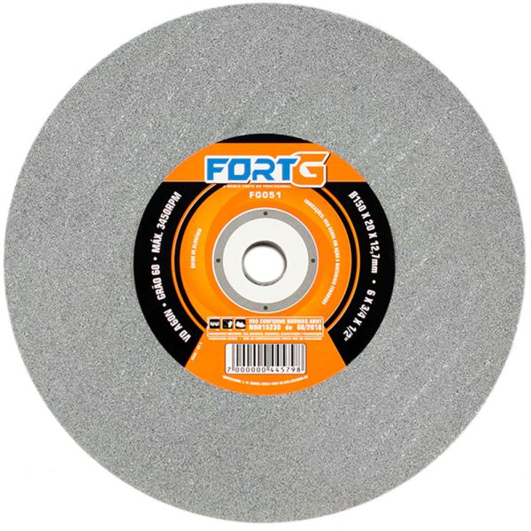 Rebolo Reto 6x3/4x1/2 Pol. Grão 60 FORTGPRO-FG051