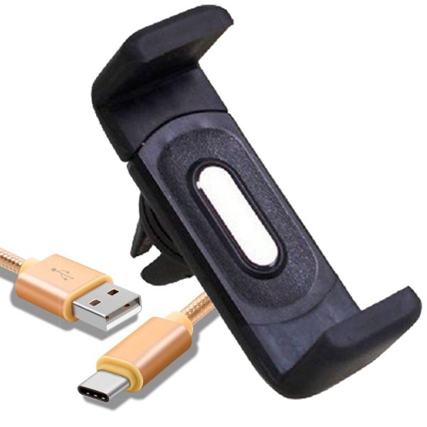 Suporte de Smartphone para Saída de Ar com Cabo USB-C ESTAMPARIA PAULISTA-SP-007