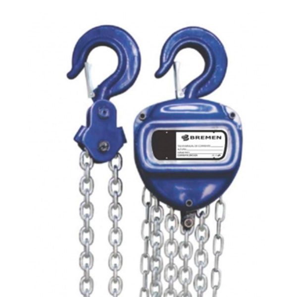 Talha Manual 500kg com Corrente de 3 Metros BREMEN-0.5TX3M