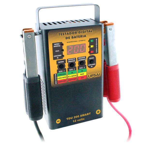 Testador Digital de Bateria Microprocessado e Automático 200A 12V UPSAI-TDU-200