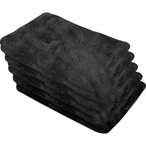 Toalha de Microfibra 30 cm x 40 cm 200 G/M2 Gsm Preta Jogo com 5 Peças VONDER-6364304000