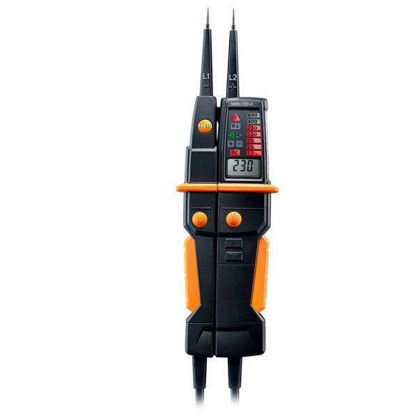 Voltímetro 750-1 12 a 690 V com Lanterna e Visor LCD TESTO-750-3