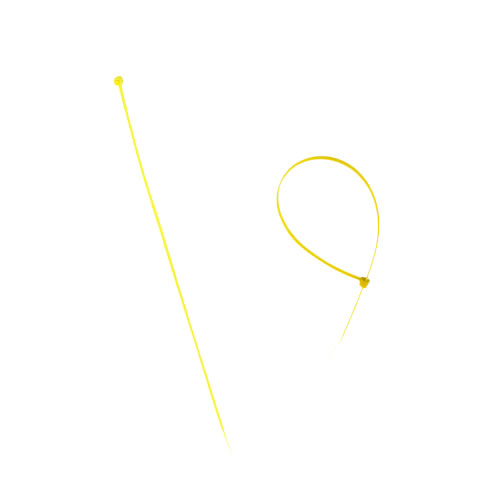 Abraçadeira de Nylon para Lacre 3,6mm x 300mm 50 Unidades - Amarela