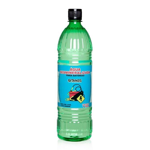 Agua para Bateria Desmineralizada Verde Gitanes 1L