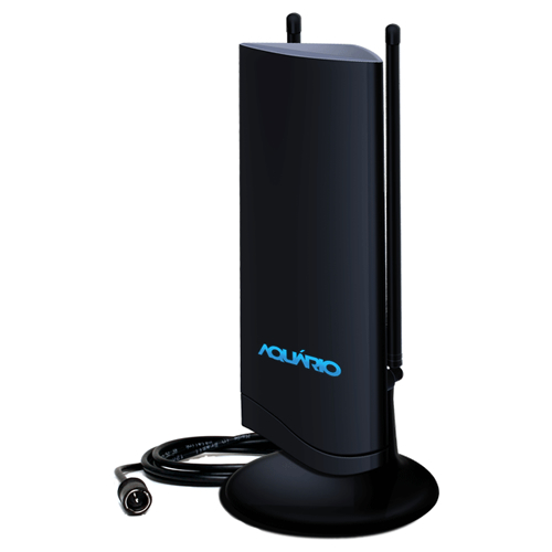 Antena de TV Interna 4 em 1 VHF UHF FM e HDTV Digital