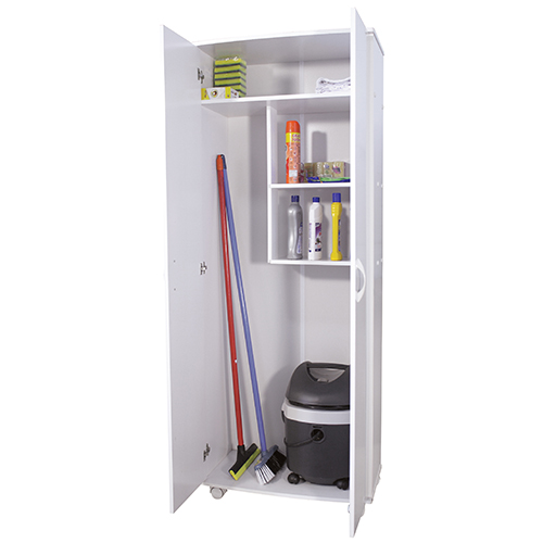 Armário Multiuso com 2 Portas 3 Prateleiras e Rodízio UV